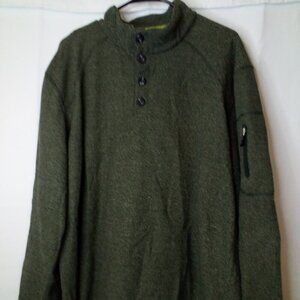 Magellan Shirt Men 2XL Adventure Geer Mag Wick Pullover Long Sleeve Green